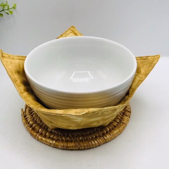 Set of 3 Microwave Cozy Reversible, Tan Neutrals 3 Piece Set, Plate, Bowl, Pint - Picture 3 of 8